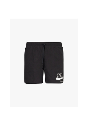 Mens Nike Logo Slide 5In Volley Drawstring Swim Shorts
