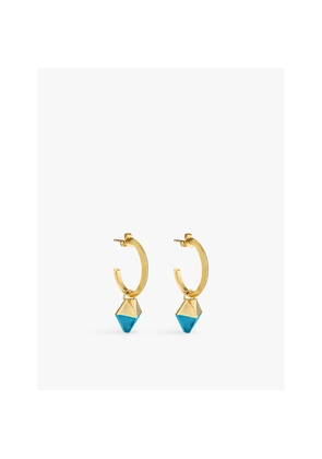Womens La Maison Couture The Rock Hound Hotrocks Alchemy 18ct Yellow Gold Vermeil Plated Sterling-Silver Hoop Earrings