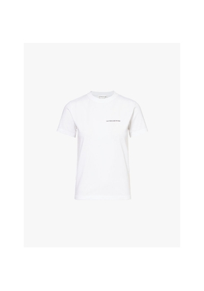 Womens Victoria Beckham Logo-Print Regular-Fit Cotton Jersey T-Shirt