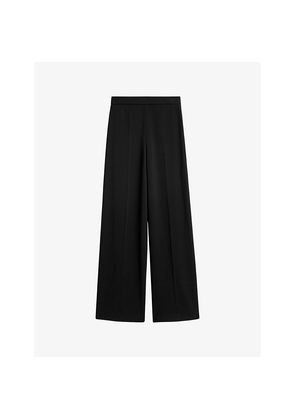 Womens Joseph Cady Alane High-Rise Wide-Leg Stretch-Woven Trousers