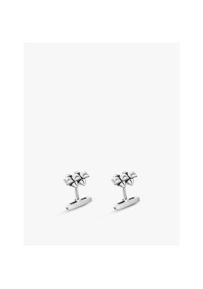 Mens Clash De Cartier 18ct White-Gold Cufflinks