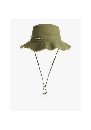 Jacquemus Le Bob Artichaut Logo-Plaque Cotton-Canvas Bucket Hat