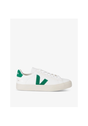 Womens Veja Women's Campo Logo-Embroidered Leather Low-Top Trainers