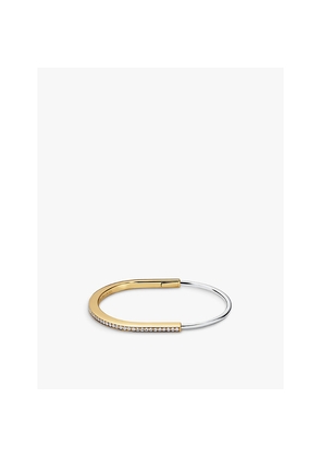 Tiffany & Co Tiffany Lock Narrow 18ct Yellow-Gold, 18ct White-Gold and 1.09 Diamond Bangle Bracelet