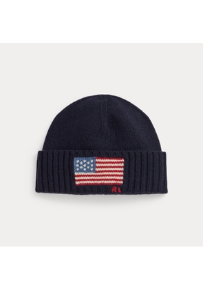 Flag-Intarsia Wool-Blend Beanie