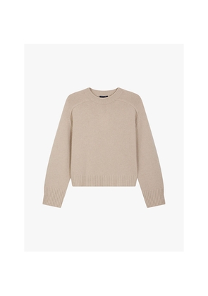 Womens Soeur Will Round-Neck Relaxed-Fit Merino-Wool Jumper