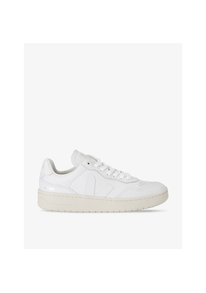 Womens Veja Women's V90 Logo-Embroidered Low-Top Leather Trainers