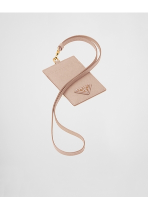 Saffiano Leather Badge Holder
