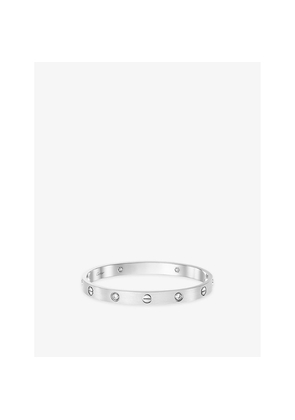 Cartier Love Classic Brushed 18ct White-Gold and 0.42ct Diamond Bracelet