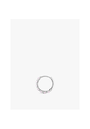 Womens Thomas Sabo Filigree Sterling-Silver, Glass-Stone and Zirconia Single Hoop Earring