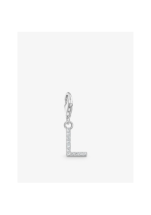 Womens Thomas Sabo L Letter Sterling-Silver and Cubic Zirconia Pendant Charm