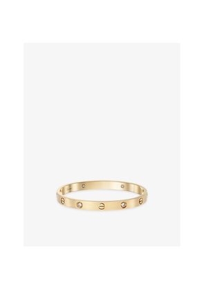 Cartier Love Classic Brushed 18ct Yellow-Gold and 0.42ct Diamond Bracelet