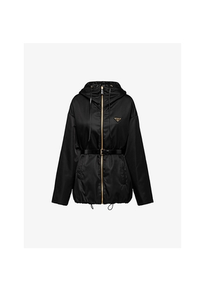 Womens Prada Re-Nylon Belted Nylon Jacket