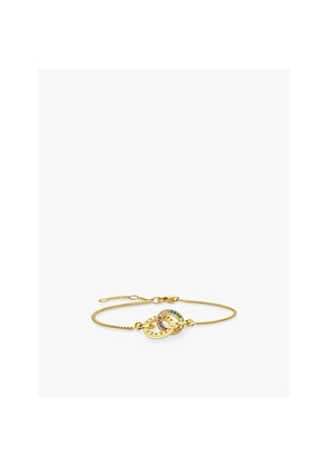 Womens Thomas Sabo Together Forever 18ct Gold-Plated Sterling Silver and Zirconia Bracelet