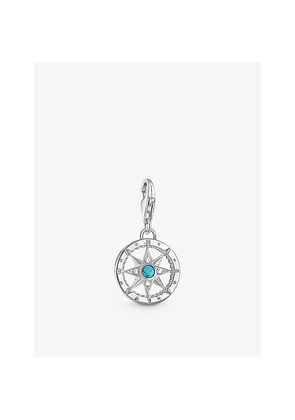 Womens Thomas Sabo Compass Sterling-Silver and Cubic Zirconia Pendant Charm