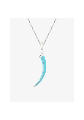 Womens Shaun Leane Sabre Solis Sterling-Silver and Enamel Pendant Necklace