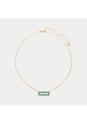 Gold-Plated Baguette Stone Necklace