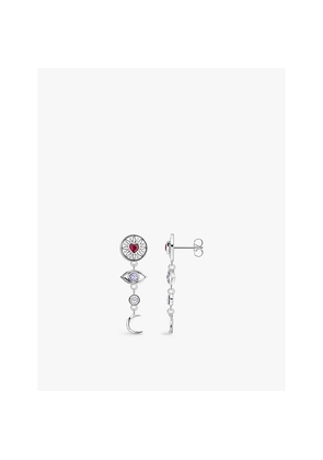 Womens Thomas Sabo Talisman 925 Sterling-Silver and Zirconia Drop Earrings