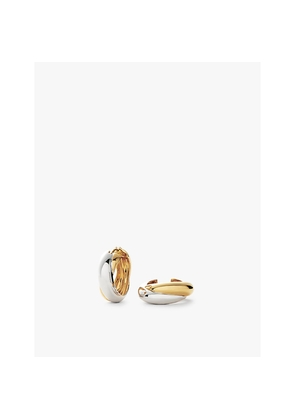Womens Missoma Lucy Williams Chunky Entwine 18ct Gold-Plated Vermeil, Sterling-Silver Rhodium-Plated Small Hoop Earrings