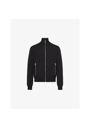 Mens Prada Reversible Brand-Plaque Wool and Nylon Jacket