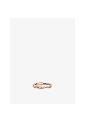 Tiffany & Co Lock 18ct Rose-Gold and 0.36ct Diamond Ring