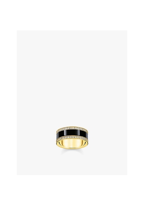 Womens Thomas Sabo 18ct Yellow-Gold Sterling Silver and Zirconia Band Ring