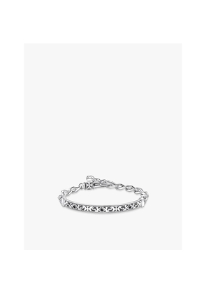 Womens Thomas Sabo Engraved Sterling-Silver and Zirconia Cuff Bracelet