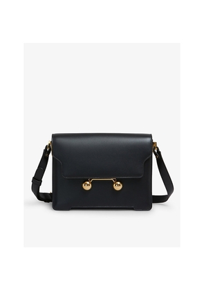 Womens Marni Trunkeroo Branded-Hardware Leather Shoulder Bag