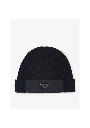 Mens Prada Re-Nylon Wool and Polyamide-Blend Beanie Hat
