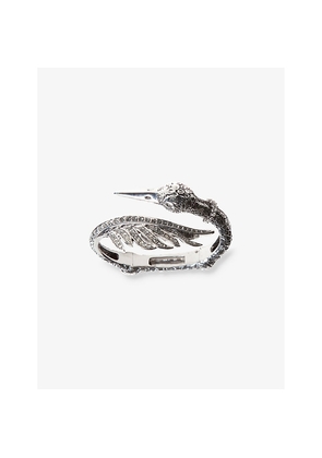 Womens La Maison Couture Sonia Petroff Swan Palladium-Plated Brass, Diamond and Swarovski Crystal Bracelet