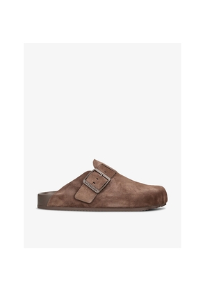 Mens Balenciaga Sunday Suede Mules