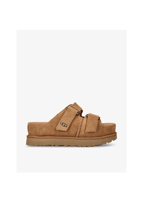 Womens UGG Goldenstar Double-Strap Suede Sandals