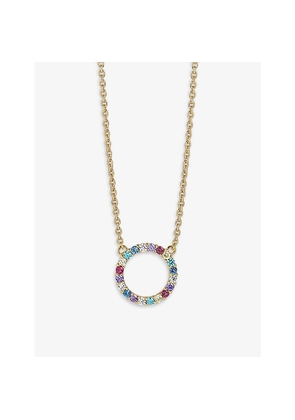 Sif Jakobs Biella Grande 18ct Gold-Plated Sterling-Silver and Zirconia Pendant Necklace