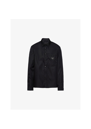 Mens Prada Re-Nylon Brand-Plaque Polyamide Shirt