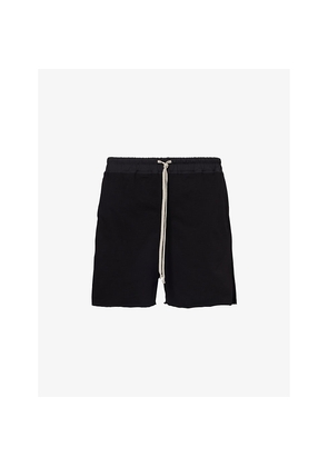 Mens Rick Owens Drawstring-Waistband Mid-Rise Stretch-Cotton Shorts