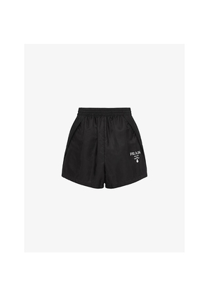 Womens Prada Logo-Embellished Re-Nylon Polyamide Shorts