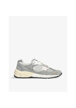 Mens Golden Goose Men's Dad-Star Leather and Mesh Low-Top Trainers
