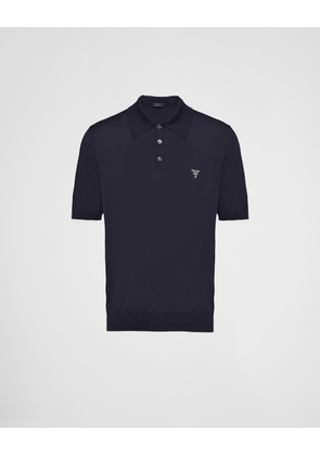 Superfine wool polo shirt