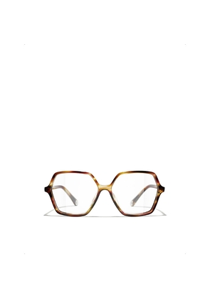 Womens Chanel Ch3447 Square-Frame Tortoiseshell Acetate Optical Glasses