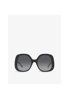 Womens Gucci Gg1235S Square-Frame Acetate Sunglasses