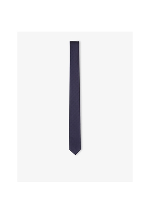 Mens The Kooples Jacquard-Skull Silk Tie