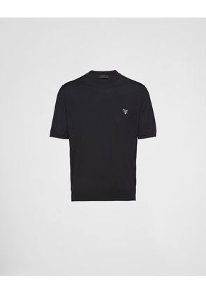 Superfine wool crew-neck sweater