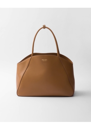 Large leather tote bag