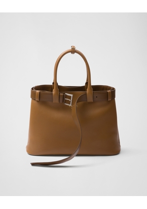 Prada Buckle large leather handbag with belt