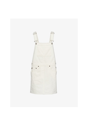 Womens Prada Dungaree-Style Denim Mini Dress