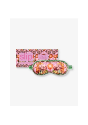 Womens Slip Aries Graphic-Print Silk Eye Mask