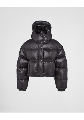 Re-Nylon convertible cropped down jacket
