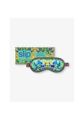 Womens Slip Pisces Graphic-Print Silk Eye Mask