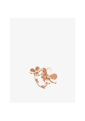 Van Cleef & Arpels Frivole Between The Finger 18ct Rose-Gold and 0.24ct Diamond Ring