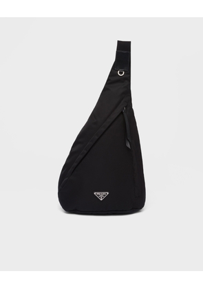 Re-Nylon and leather backpack